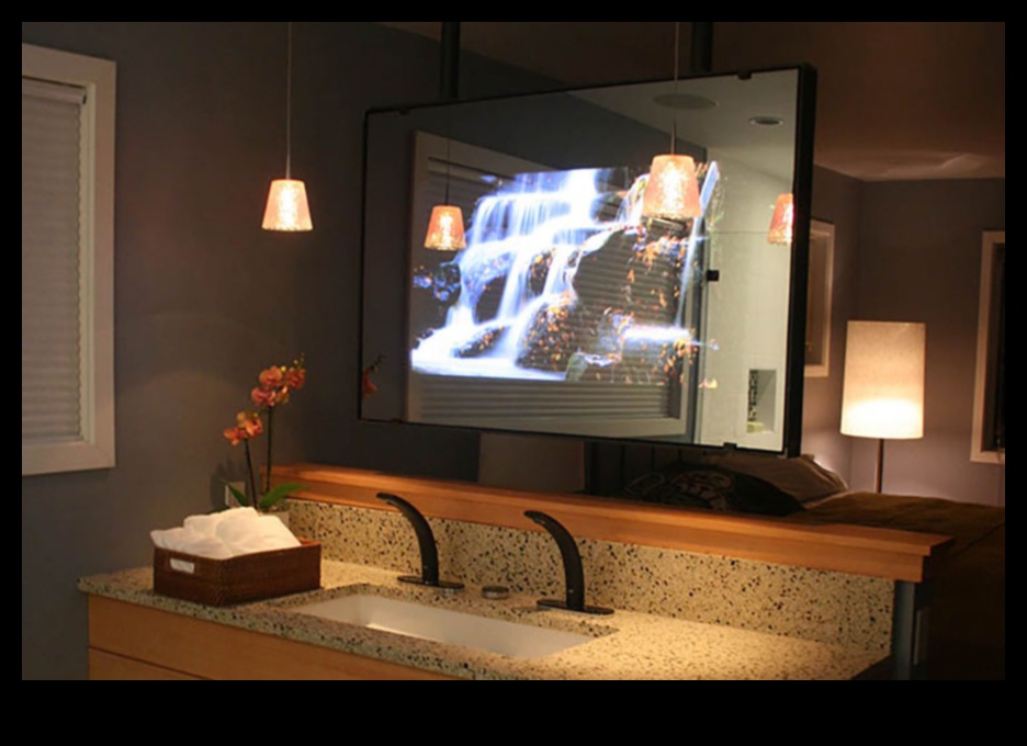 Καθρέφτης, Καθρέφτης στον τοίχο: τηλεοράσεις με ενσωματωμένους καθρέφτες για διπλή λειτουργικότητα